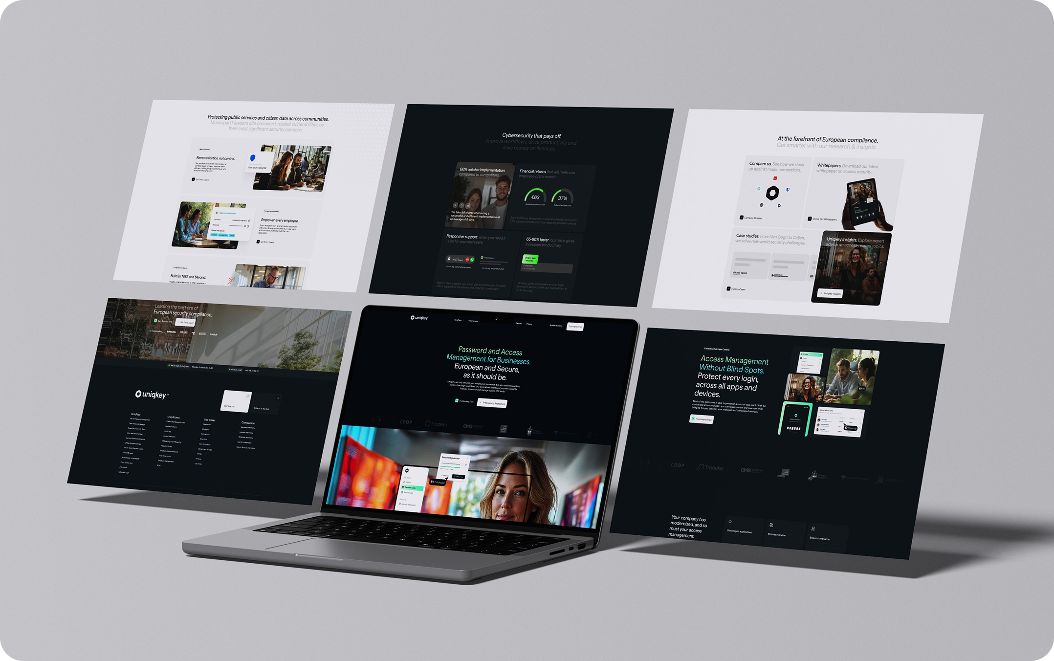 Uniqkey website design preview